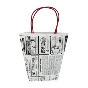 Greenii Small Handmade Newsprint Paper Bags Recyclable Paper Grocery Bags